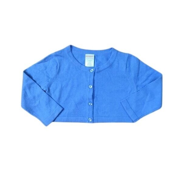 Gymboree Girls' Cardigan Sweater, Cadet Blue, Size 18-24M - NWT, Soft Cotton Ble - Picture 1 of 3